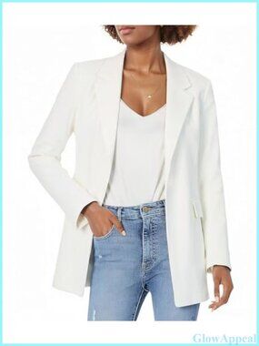 Womens Long Sleeve Lightweight Business Casual One Button Blazer Suit Jacket